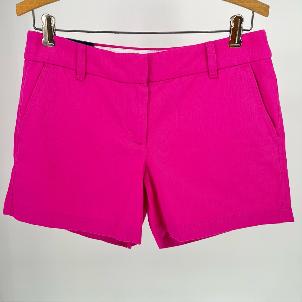 J.Crew Pink Chino Shorts Size 6 5” Inseam Preppy Summer Classic Cotton NWT